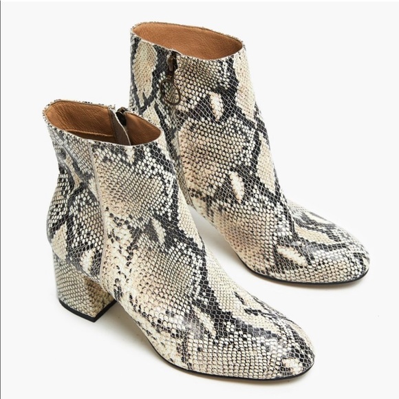 Able Celina Snakeskin Ankle Boots 